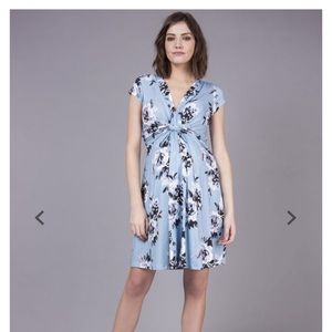 NWT Seraphine blue floral maternity dress